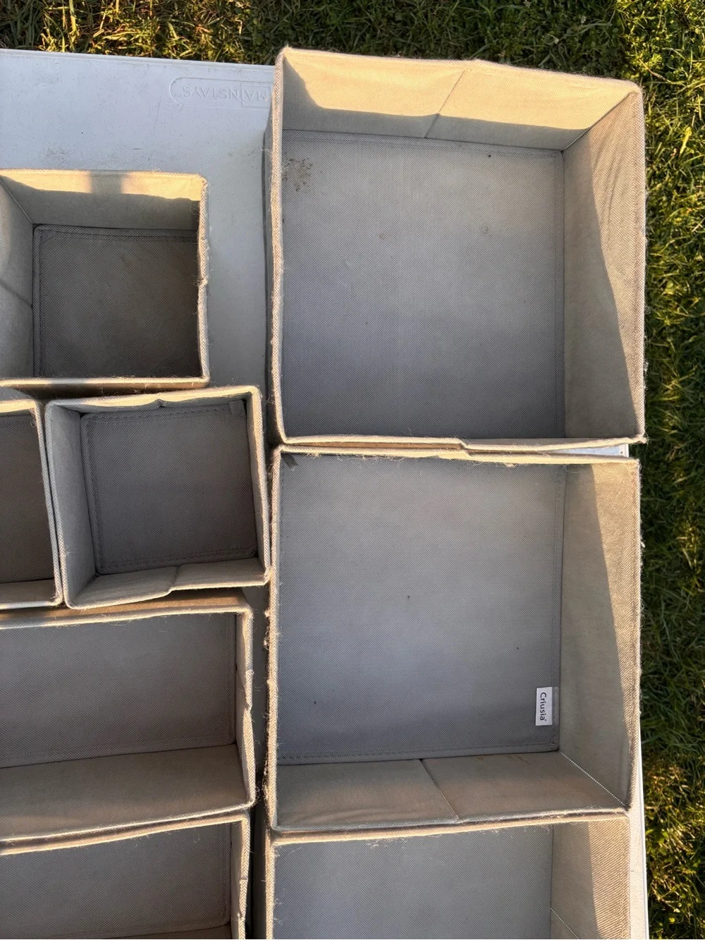 11 pc Foldable cloth dresser drawer organizer